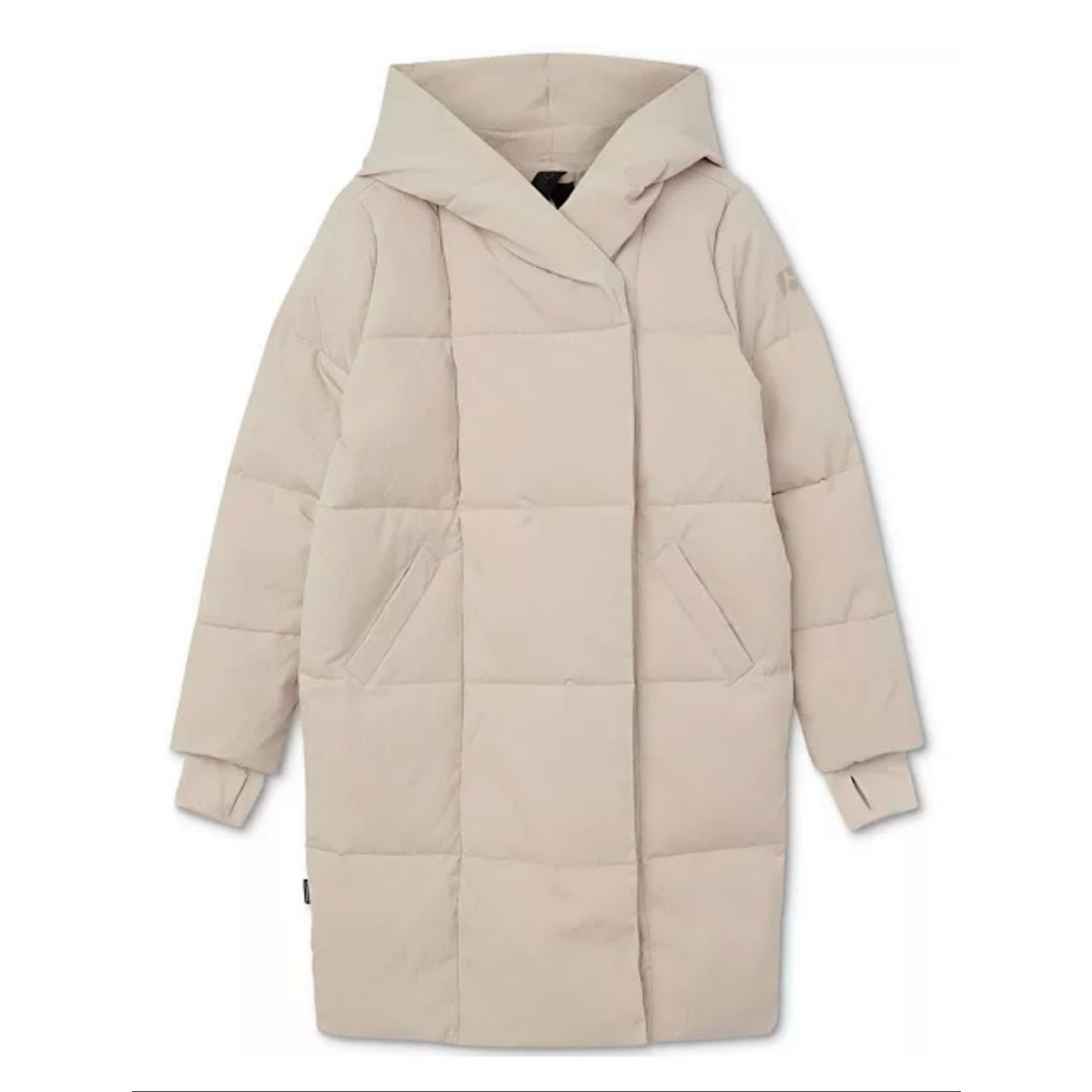 Frank & Oak The Corduroy Comfort Hygge Insulated Puffer Coat Slate Cream Xl